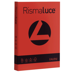 Cartoncini colorati Rismaluce Favini A4 - 200 g/m² - Rosso scarlatto (125 fogli)-0