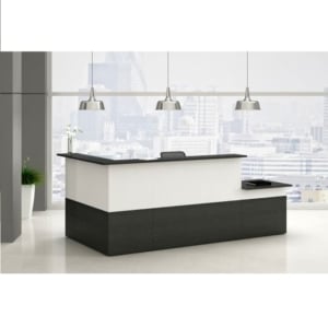 Bancone reception lineare color nero venato Artexport