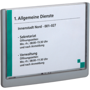 Targa per porte e pareti A5 Click Sign Durable - grafite - 4866-37