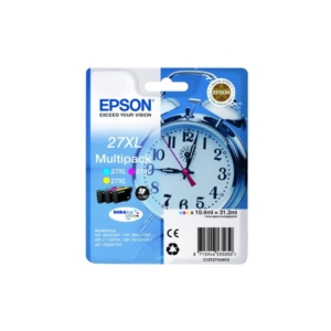 Cartucce originali Epson C13T27154010 Ink-jet 27XL ml. 31,2 Ciano+Magenta+Giallo (conf.3)