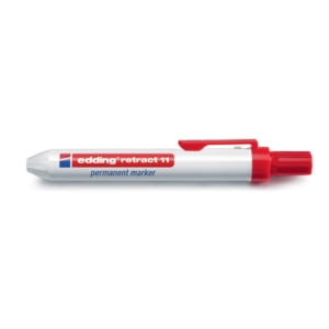 Pennarello indelebile Edding Retract 11 punta conica 1,5-3 mm Rosso 4-11002