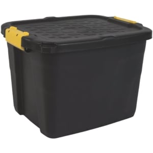 Contenitore multiuso impilabile in polipropilene 42 litri Strata Nero/Giallo 2004430130