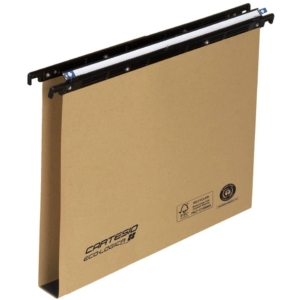 Cartelle sospese per cassetto Linea Cartesio Eco-logica Bertesi 240 g/m² - Interasse 33 cm - Fondo a U3 cm (conf.25)