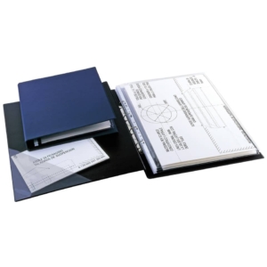 Raccoglitore 35x50 ad Anelli Sei Rota - A3 verticale - Sanremo 2000 - 4 anelli a D - Dorso 4,5 - Blu