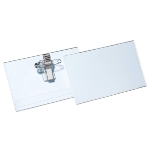 Portabadge con clip e spilla in metallo Durable - 5,4x9 cm - 8145-19 (conf.50)