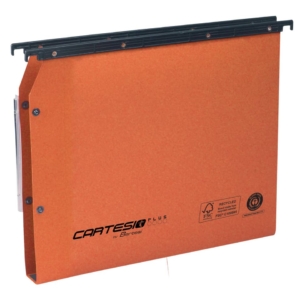 Cartelle Sospese per armadio Linea Cartesio Plus Bertesi 240 g/m² - Interasse 33 cm - Fondo a U3 cm - Arancio (conf.25)