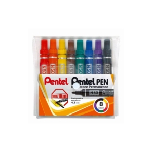 Pentel pennarelli indelebili - Pentel N50 - Tonda - 4,3 mm - Assortito (conf.8)