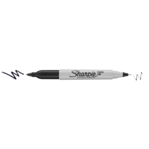 Penna indelebile doppia punta Sharpie Twin Tip - Nero - tonda - tratto 1-0,5 mm