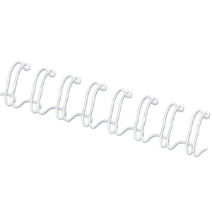 Dorsi metallici a 34 anelli Fellowes - 9,5 mm - 80 fogli - Bianco - 53262 (conf.100)