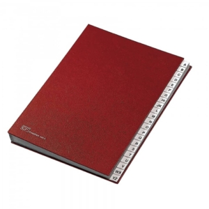 Classificatore alfabetico A-Z Fraschini - Rosso - 640-E