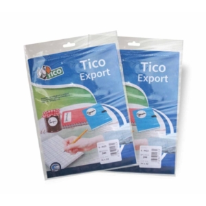 Etichette Bianche scrivibili a mano Export Tico - 38x19 mm - 21 etichette per foglio - E-3819 (conf.10 fogli)