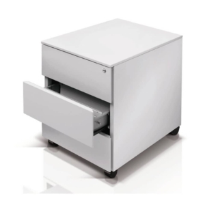 Cassettiera Metallo su ruote Tecnical 2 - 3 cassetti - Bianco - 41x58x55,3 cm