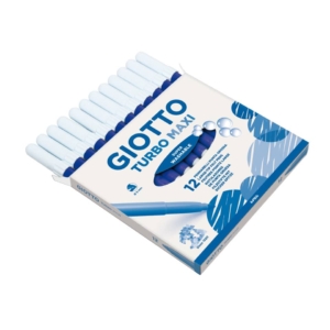 Pennarelli Turbo GIOTTO - Turbo Maxi punta larga - 1-3 mm - Blu (conf.12)