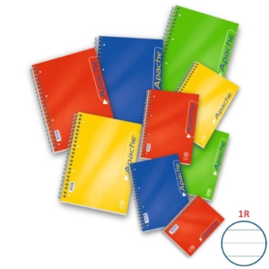 Quaderno spiralato APACHE Pigna - A5 - 1R - 140 fogli - Assortito
