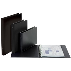Raccoglitore Favorit 35x50 ad anelli A3 verticale - Dossier - 4 anellli R - 35x50 cm - Dorso 4 cm - Nero