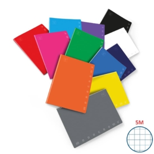 Quaderno monocromo Pigna a quadretti 5 mm - A5 - 40 fogli - 80g/m² - Assortito