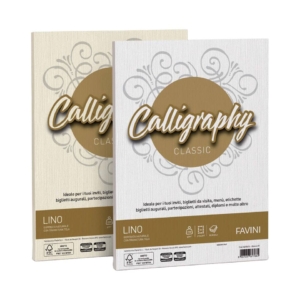 Calligraphy Favini Canvas - Cartoncini effetto Lino color Avorio - A4 - 120g/m² - A69Q514 (conf.50 fogli)