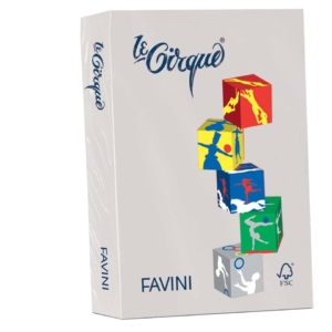 Risma carta colorata Le Cirque Favini - A4 - 80g/m² - Grigio (risma da 500 fogli)