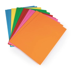 Color Brefiocart - Cartelline Cartoncino senza lembi - 200g/m² - 33x25 cm - Rosso (conf.25)
