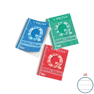 Quaderno a spirale Quablock Evolution Skip Pigna - Banda antristrappo - A4 - 1R - 50 fogli
