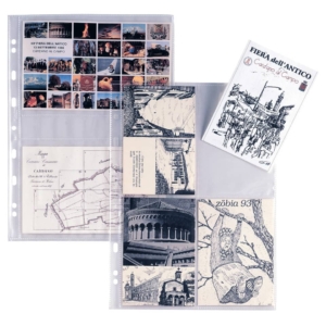 Buste perforate porta foto - 15x21 cm con foratura universale - Sei Rota Atla FT - 4 scomparti - lisce (conf.10)