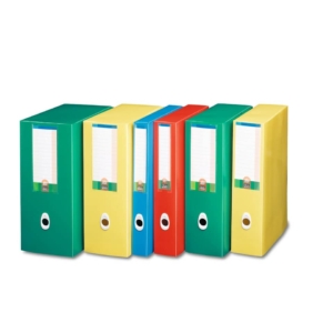 Scatola progetto in plastica Plus Leonardi Fellowes - Dorso 4 - 25,5x35,5 cm - Azzurro