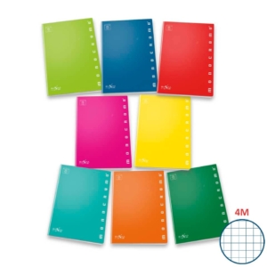 Quaderno a quadretti 4 mm A4 Pigna Monocromo - 100g/m² - 38 fogli