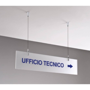 Targa sospesa Tecnostyl - 60x15 cm - bisatinato - TS6015