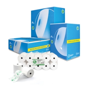 Rotoli registratore di cassa Rotolificio Pugliese Exclusive BPA FREE - 57 mm x 35 m - foro 12 mm - 48g/m² (conf.10)