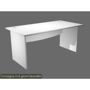 Scrivania con passacavi Bianca 120x80xH.73 cm Artexport Linea Flex - fianchi in melaminico