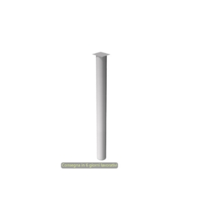 Supporto metallico per raccordo angolare scrivania Artexport Presto Ø6 cm - h.69,5 cm - Grigio alluminio