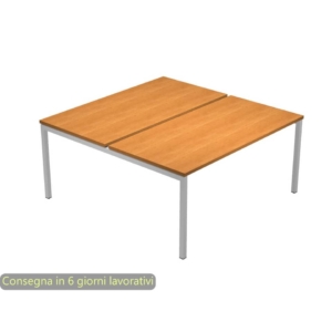 Scrivania condivisa 2 postazioni color Noce Artexport Presto Venere Plus 180x164x72,5 cm