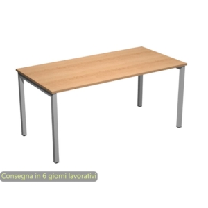 Scrivania da ufficio color Faggio Artexport Presto Venere Plus fianchi metallo 140x80x72,5 cm