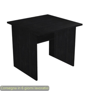 Scrivania da ufficio Nera venata Frassino Artexport linea Presto 80x80x72 cm fianchi melanimicospess. 22 mm