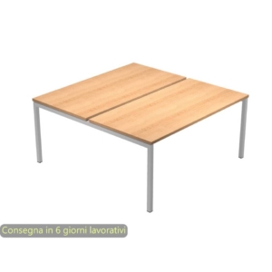 Scrivania condivisa 2 postazioni color Faggio Artexport Presto Venere Plus 160x164x72,5 cm