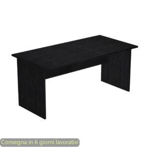 Scrivania da ufficio Nera venata Frassino Artexport linea Presto 160x80x72 cm fianchi melanimicospess. 22 mm