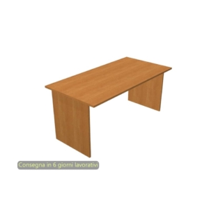 Scrivania da ufficio color Noce chiaro Artexport linea Presto 140x80x72 cm fianchi melanimicospess. 22 mm