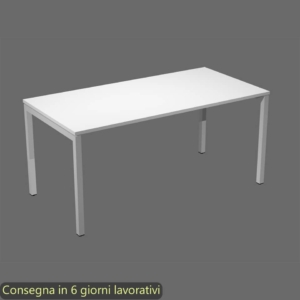 Scrivania da ufficio Bianca Artexport Presto Venere Plus fianchi metallo 180x80x72,5 cm