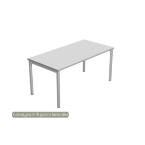 Scrivania da ufficio Grigia Artexport Presto Venere Plus fianchi metallo 140x80x72,5 cm