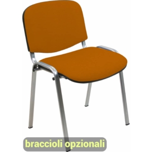 Sedie attesa ufficio Agata DADO UNISIT - polipropilene - Grigia - Arancione - D5G/2/EA (conf.2)
