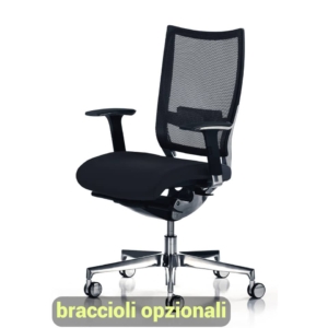 Sedia ergonomica CONCEPT UNISIT - pelle - Nero - COT/PN
