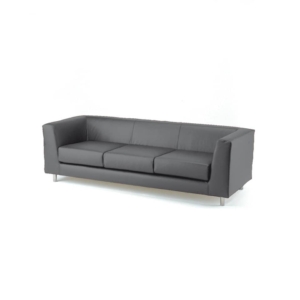 Divano 3 posti - divanetto attesa in pelle - QUAD UNISIT - Grigio - QD3/PT
