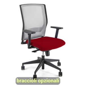 Sedia ergonomica semidirezionale X RAY UNISIT - polipropilene - Rosso