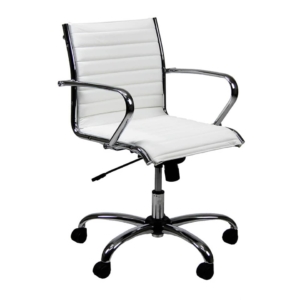 Sedia direzionale Ufficio POLLUX NEW pelle Bianco - PND/PQ