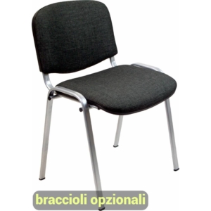 Sedie attesa ufficio Agata DADO UNISIT - polipropilene - Grigia - Nero - D5G/2/EN (conf.2)