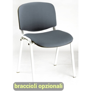 Sedie attesa ufficio Agata DADO UNISIT - polipropilene - Bianco - Grigio scuro - D5B/2/ET (conf.2)