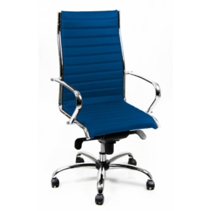 Sedia direzionale POLLUX NEW UNISIT - ignifugo - Blu - Braccioli inclusi