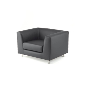 Divano 1 posto - divanetto attesa in similpelle - QUAD UNISIT - Grigio - QD1/KG