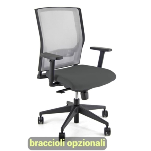 Sedia ergonomica semidirezionale X RAY UNISIT - fili di luce - Grigio Antracite