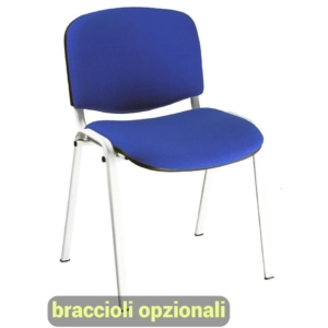 Sedie attesa ufficio Agata DADO UNISIT - polipropilene - Bianco - Blu - D5B/2/EB (conf.2)